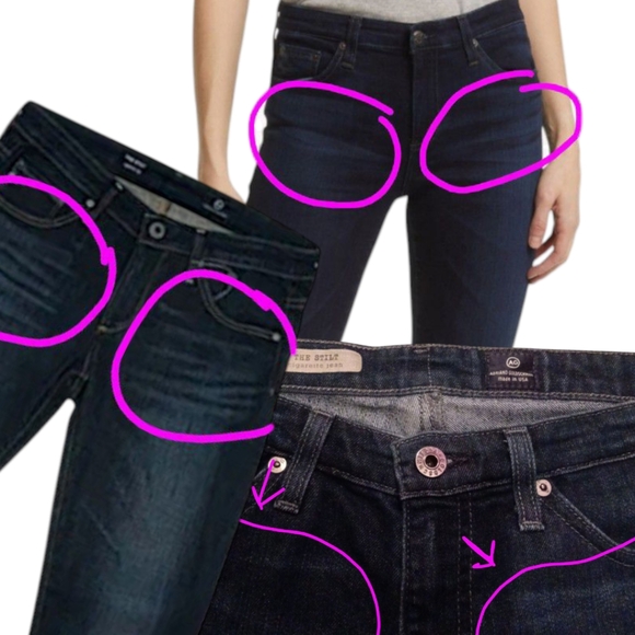 AG Adriano Goldschmied "Stilt" Cigarette Jeans in Dark Wash 27R - Picture 9 of 9